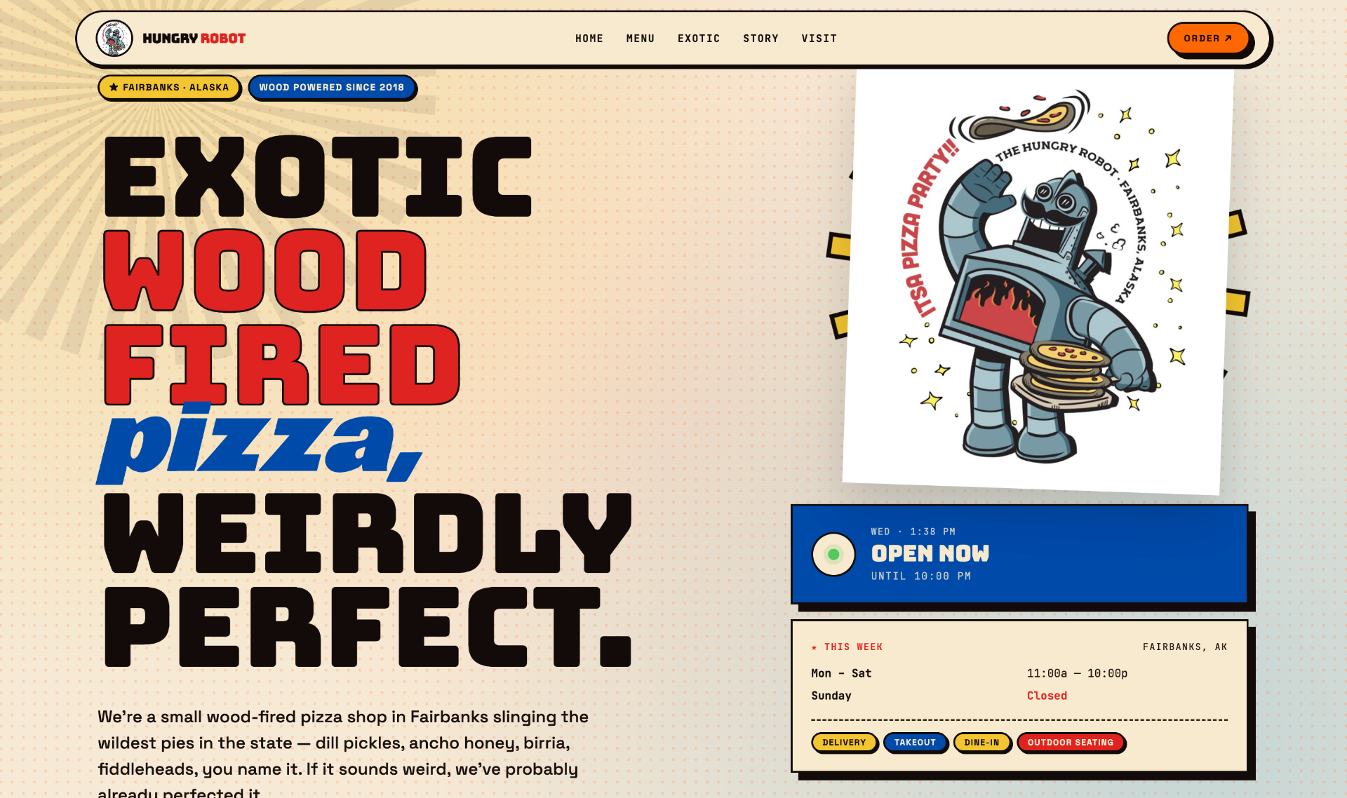 The Hungry Robot demo website
