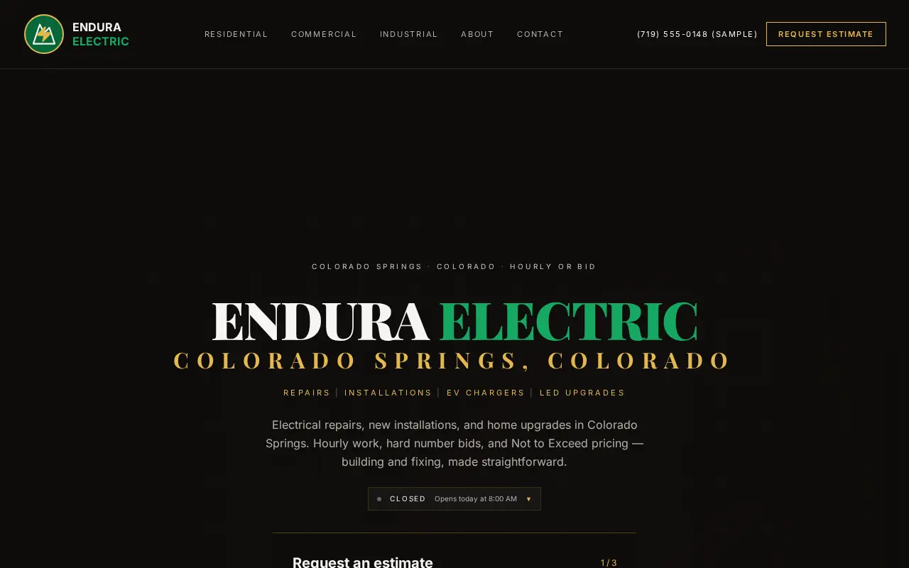 Endura Electric website on a laptop