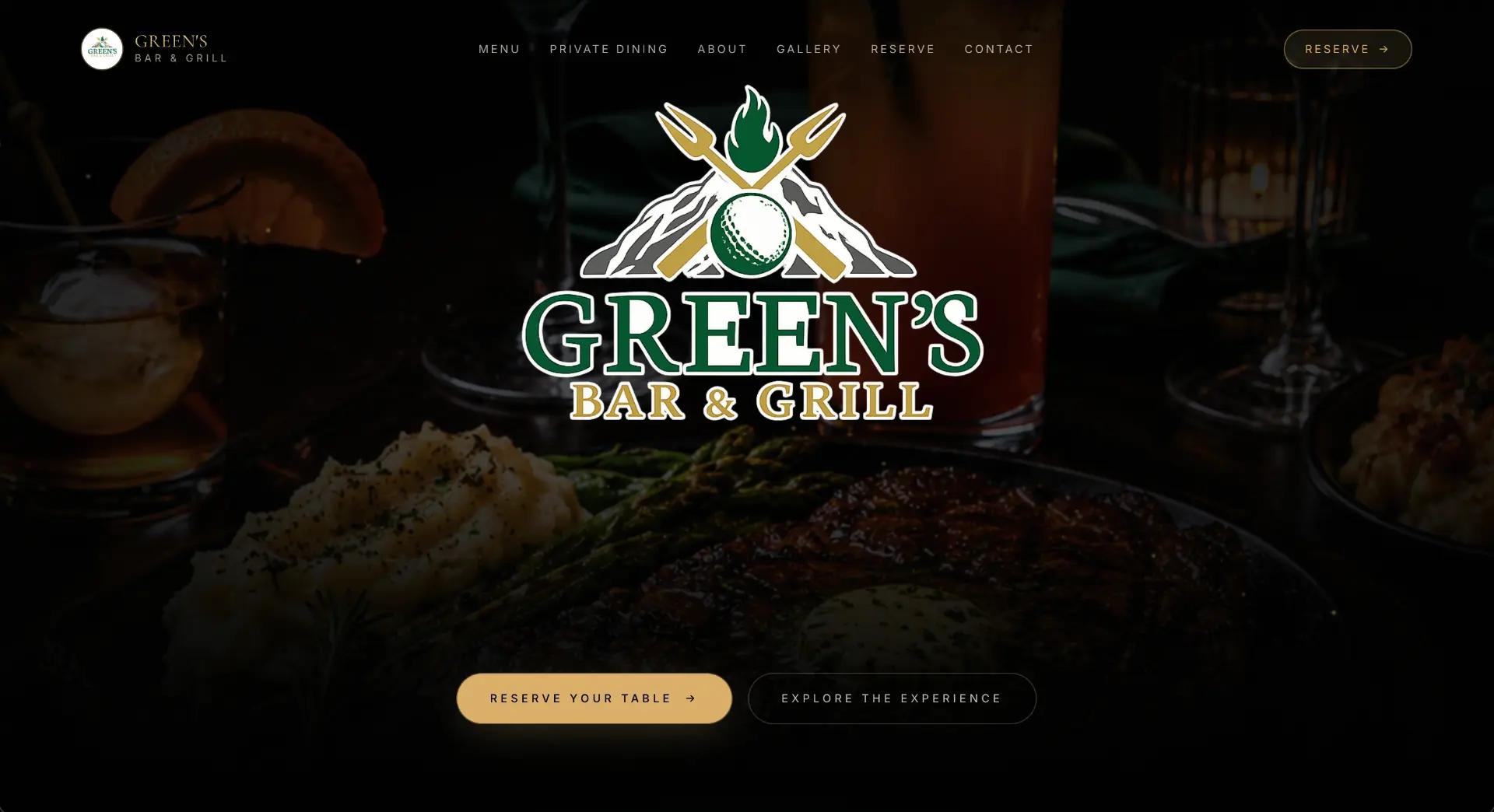 Green's Bar & Grill new website by A&L Designs, Fairbanks, AK