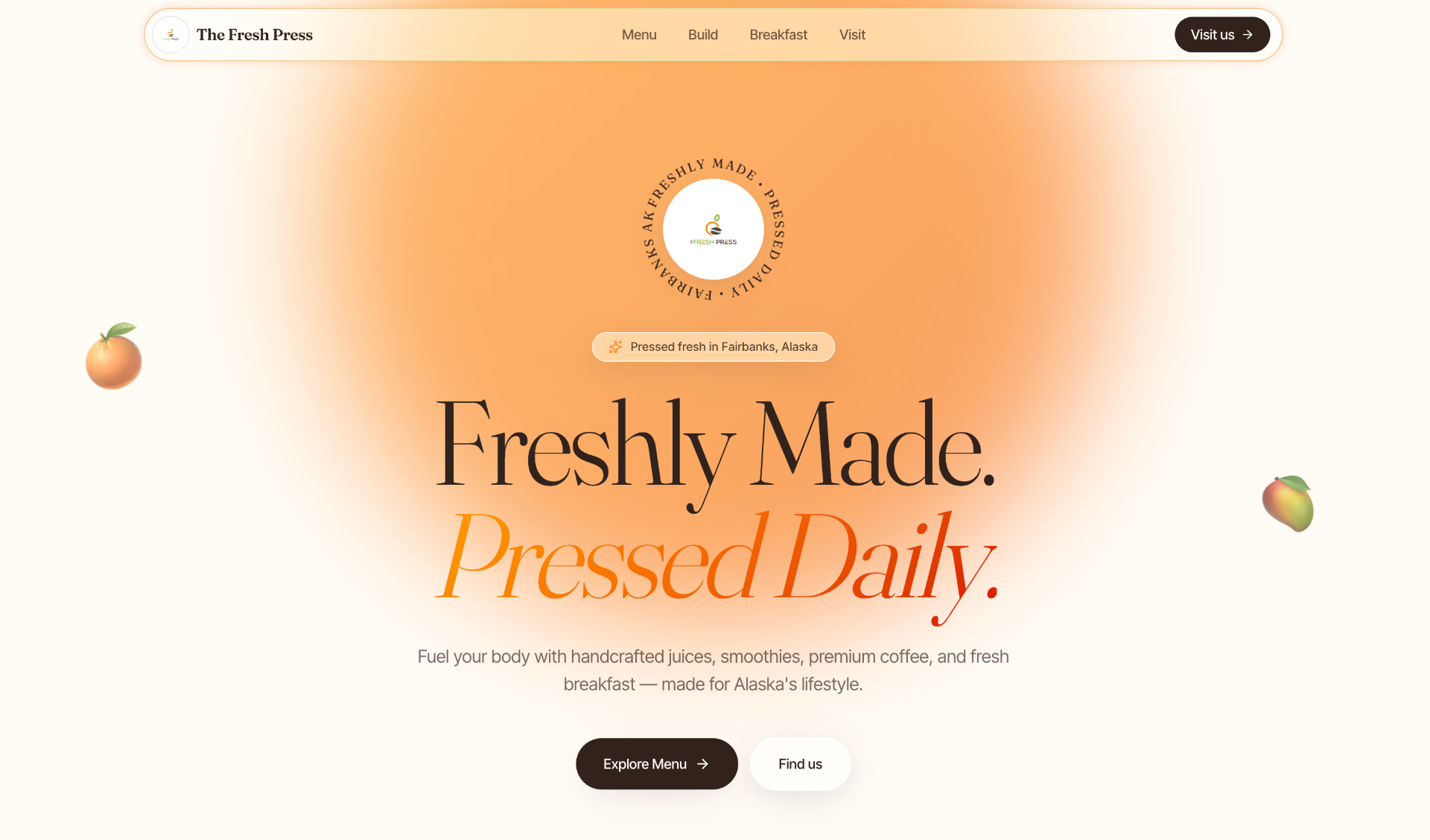 The Fresh Press demo website