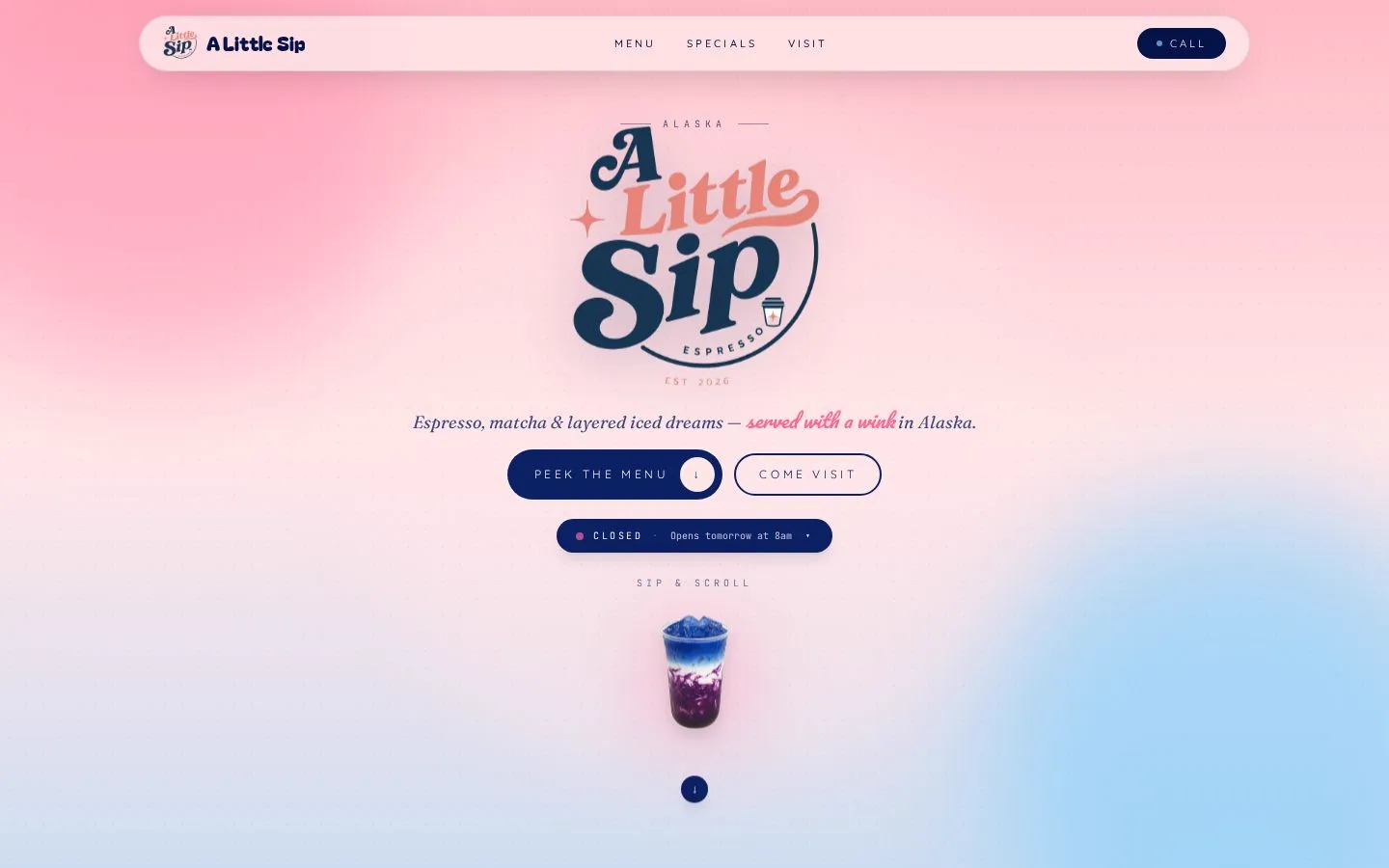 A Little Sip website