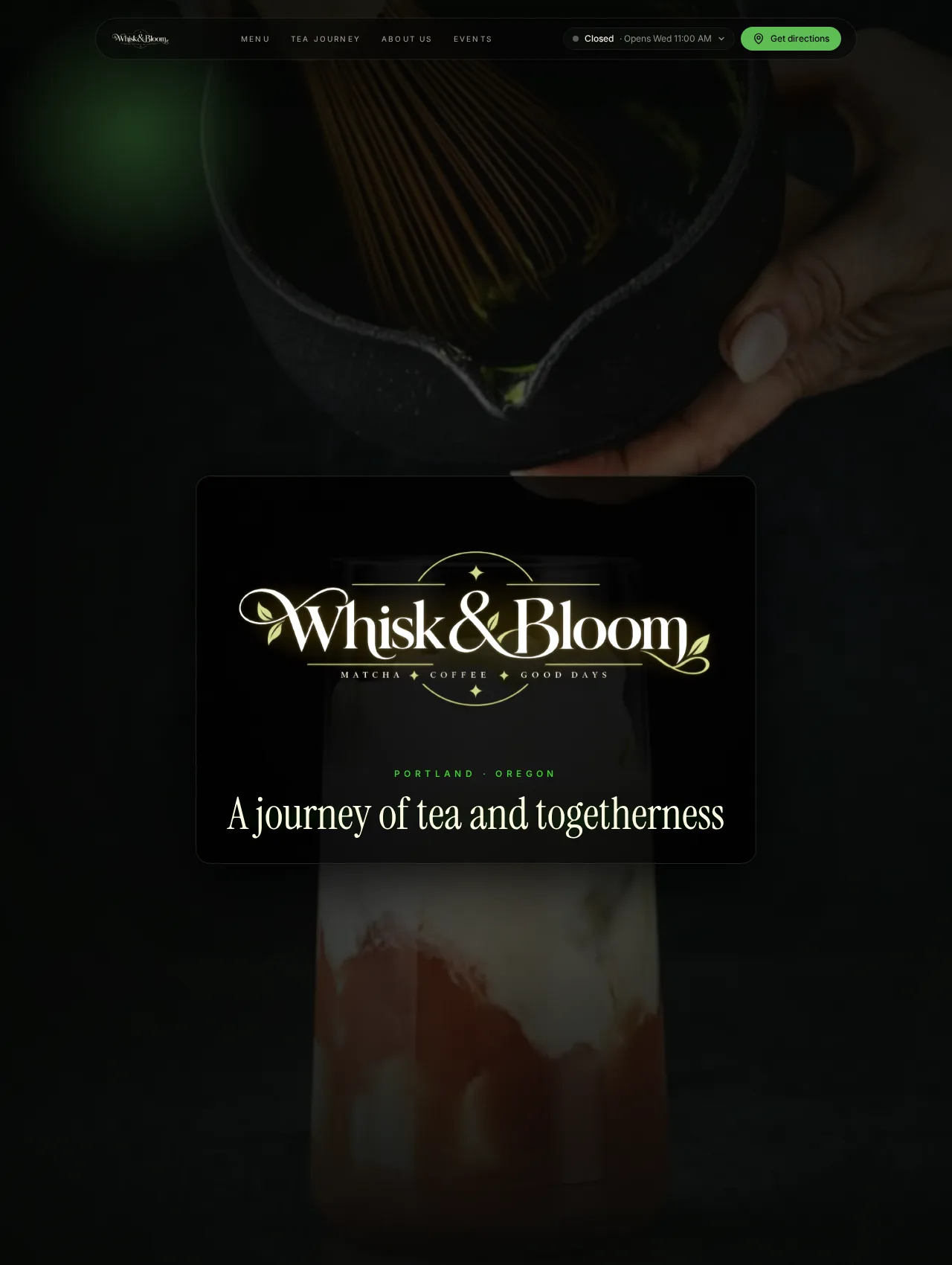 Whisk & Bloom website